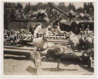6k579 SPANKY McFARLAND 8x10 still '30s he's super young & feeding turkeys from a bucket, by Stax!