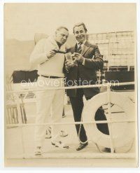 6k641 WALLACE BEERY/NOAH BEERY 7.75x9.5 still'20s Wally pours a drink for his brother on board ship!