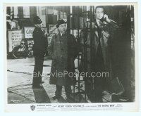 6k661 WRONG MAN 8x10 still '57 cameo of Alfred Hitchcock with George Sanders from Rebecca!