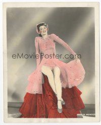 6k089 MARIA MONTEZ deluxe color 8x10 still '40s seated portrait showing her ultra sexy legs!