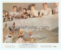 6k113 SOUND OF MUSIC color 8x10 still '65 Julie Andrews & kids play with marionettes!