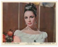 6k120 V.I.P.S color 8x10 still '63 great close up of sexy Elizabeth Taylor wearing lots of jewels!