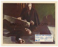 6k085 KISS OF THE VAMPIRE English FOH LC '63 Hammer, Clifford Evans standing over crushed victim!