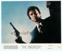 6k072 ENFORCER 8x10 mini LC #1 '76 close up of Clint Eastwood as Dirty Harry holding big gun!