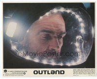 6k102 OUTLAND 8x10 mini LC #3 '81 super close up of Sean Connery wearing space helmet!
