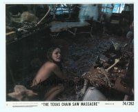 6k117 TEXAS CHAINSAW MASSACRE 8x10 mini LC #5 '74 Tobe Hooper cult classic, c/u of terrified girl!