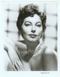 6m043 AVA GARDNER 8x10.25 still '55 incredible portrait of the beautiful actress wearing diamonds!