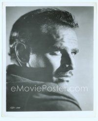 6m096 CHARLTON HESTON 8x10 still '58 head & shoulders close up with mustache from Touch of Evil!
