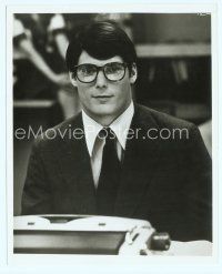 6m101 CHRISTOPHER REEVE 8x10 still '77 close up wearing glasses as Clark Kent from Superman!