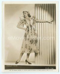 6m104 CLAUDETTE COLBERT 8x10 still '37 great full-length portrait with her hand on her hip!