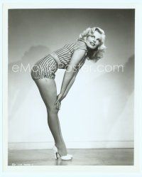 6m106 CLEO MOORE 8x10 still '50s incredibly sexy full-length portrait bent over in skimpy outfit!