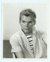 6m127 DEAN JONES 8x10 still '50s super young portrait wearing collared shirt & striped undershirt!