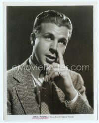 6m144 DICK POWELL 8x10 still '37 great head & shoulders portrait with his finger on his nose!