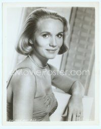 6m190 EVA MARIE SAINT 8x10.25 still '50s great close up in sexy dress wearing pearl necklace!