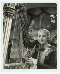 6m194 FRANCES FARMER 8x10 still '40s the beautiful actress playing huge harp by Gaston Longet!