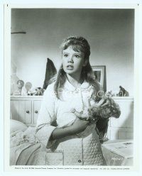 6m222 HAYLEY MILLS 8x10 still '64 close up in bedroom holding doll from The Chalk Garden!