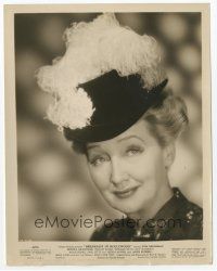 6m224 HEDDA HOPPER 8x10 still '45 close up wearing cool feathered hat from Breakfast in Hollywood!