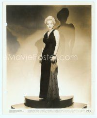 6m251 JANE WYMAN 8x10 still '40 full-length in sexy black gown before filming Tugboat Annie sequel