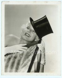 6m259 JEAN HARLOW deluxe 8x10 still '33 incredibly sexy c/u wearing top hat by Clarence S. Bull!