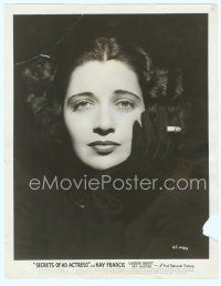 6m297 KAY FRANCIS 8x10.25 still '38 close up smoking portrait from Secrets of an Actress!
