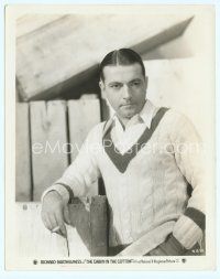 6m432 RICHARD BARTHELMESS 8x10 still '30s in sweater & holding cigarette from Cabin in the Cotton!