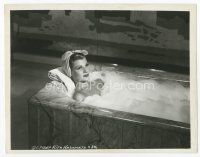 6m436 RITA HAYWORTH deluxe 8x10 still '40s fantastic close up of the sexy star naked in bath tub!