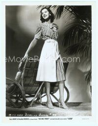 6m450 ROSALIND RUSSELL 8x10 still '39 full-length portrait by bamboo chair from His Girl Friday!