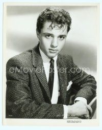 6m456 SAL MINEO 8x10 still '56 great close up of the young star wearing suit & tie!