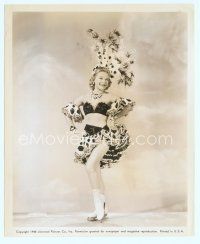 6m465 SONJA HENIE 8x10 still '48 wearing ice skates & wild outfit from Countess of Monte Cristo!