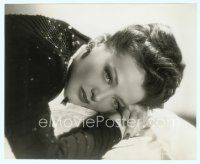 6m475 SYLVIA SIDNEY 7.25x9 still '46 close up wearing cool dress & laying down by Bud Fraker!