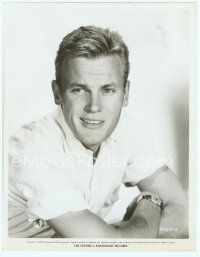 6m478 TAB HUNTER 8x10.25 still '59 head & shoulders portrait of the actor with sleeves rolled up!