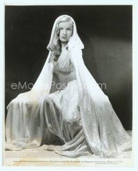6m504 VERONICA LAKE 8x9.75 still '42 incredible full-length portrait in shimmering white gown!