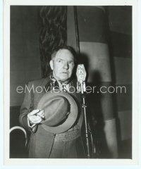 6m513 W.C. FIELDS 8x10 radio still '37 close up by NBC microphone on The Charlie McCarthy Show!
