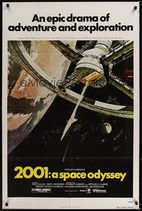 6p006 2001: A SPACE ODYSSEY 1sh R80 Stanley Kubrick, art of space wheel by Bob McCall!