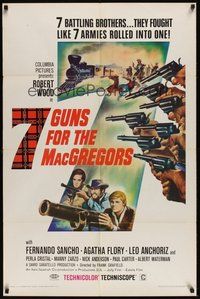 6p018 7 GUNS FOR THE MACGREGORS 1sh '67 Robert Wood, they fought like 7 armies rolled into one!