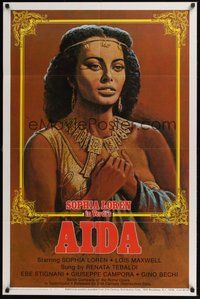 6p032 AIDA 1sh R82 different artwork of sexy Sophia Loren in Verdi's Italian opera!