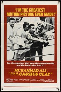 6p021 A.K.A. CASSIUS CLAY 1sh '70 image of heavyweight champion boxer Muhammad Ali in the ring!