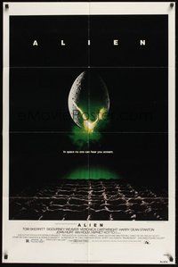 6p037 ALIEN 1sh '79 Ridley Scott outer space sci-fi monster classic, cool hatching egg image!