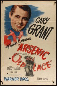 6p001 ARSENIC & OLD LACE 1sh '44 Cary Grant, Priscilla Lane, Josephine Hull, Frank Capra!