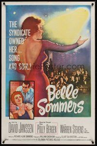 6p112 BELLE SOMMERS 1sh '62 David Janssen, the syndicate owned Polly Bergen, song and soul!