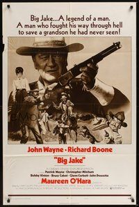 6p126 BIG JAKE style B 1sh '71 John Wayne fought through hell to save a grandson he had never seen!