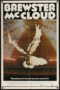 6p169 BREWSTER McCLOUD style B 1sh '71 Robert Altman, Bud Cort with wings in the astrodome!
