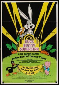 6p185 BUGS BUNNY SUPERSTAR 1sh '75 Looney Tunes, Daffy Duck & Porky Pig!