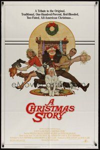 6p227 CHRISTMAS STORY 1sh '83 best classic X-mas movie, great art by Robert Tanenbaum!