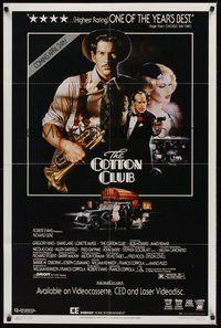 6p247 COTTON CLUB video 1sh '84 Francis Ford Coppola, Richard Gere, cool different Casaro art!
