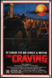 6p257 CRAVING 1sh '85 it used to be only a myth, cool art of werewolf in graveyard!