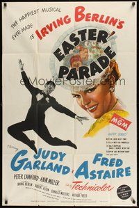 6p313 EASTER PARADE style C 1sh '48 Judy Garland & dancing Fred Astaire, Irving Berlin musical