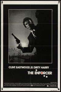 6p324 ENFORCER 1sh '76 photo of Clint Eastwood as Dirty Harry by Bill Gold!