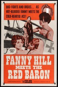 6p339 FANNY HILL MEETS THE RED BARON 1sh '68 Susan Evans, Kristen Steen, wacky concept!