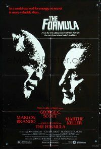 6p363 FORMULA 1sh '80 Marlon Brando, George C. Scott, directed by John G. Avildsen!